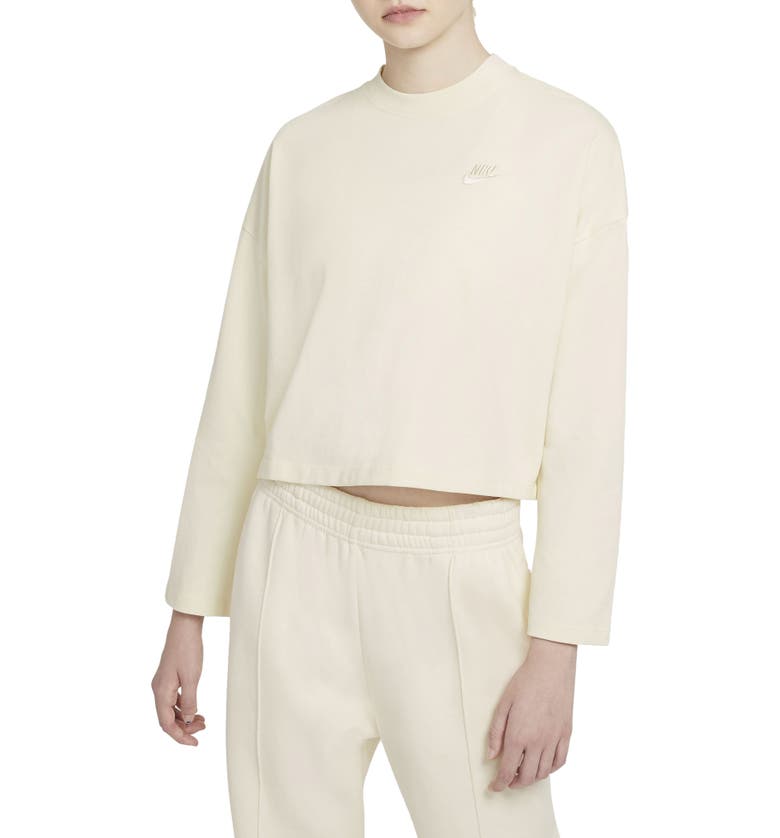 Nike Long Sleeve Jersey Pullover_COCONUT MILK/ COCONUT MILK