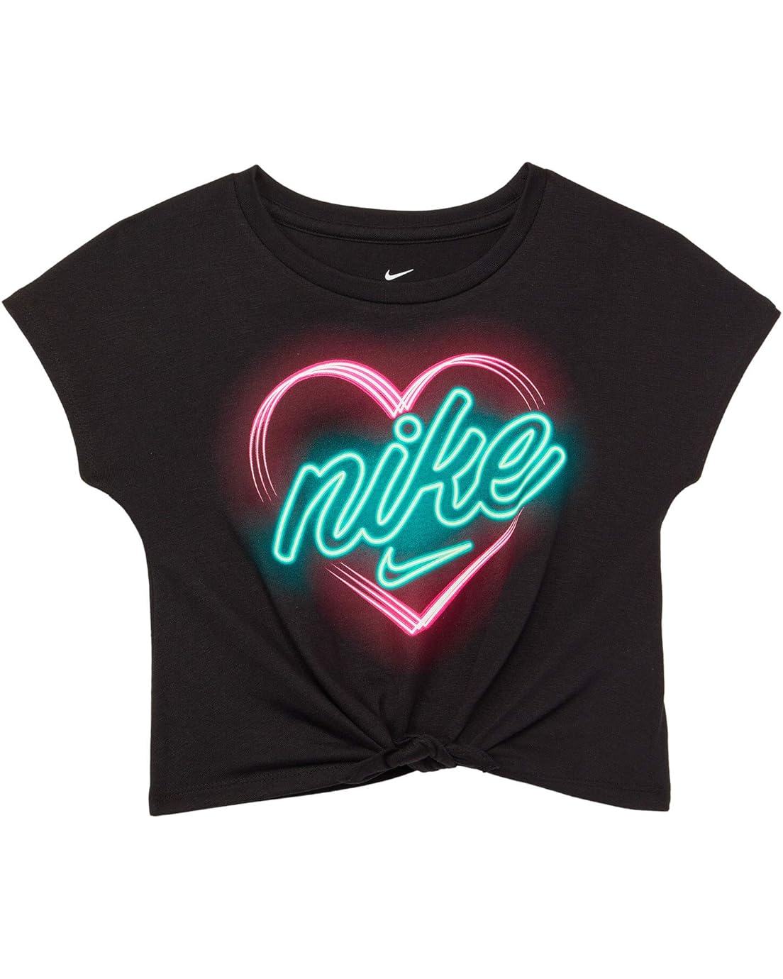 Nike Kids Front Tie Heart Graphic T-Shirt (Little Kids)