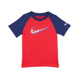 Nike Kids Swoosh Pixel Raglan Graphic T-Shirt (Toddler)