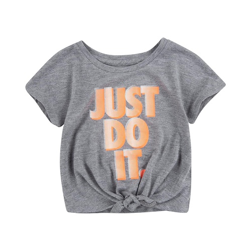 나이키 Nike Kids Front Tie Just Do It Graphic T-Shirt (Toddler)
