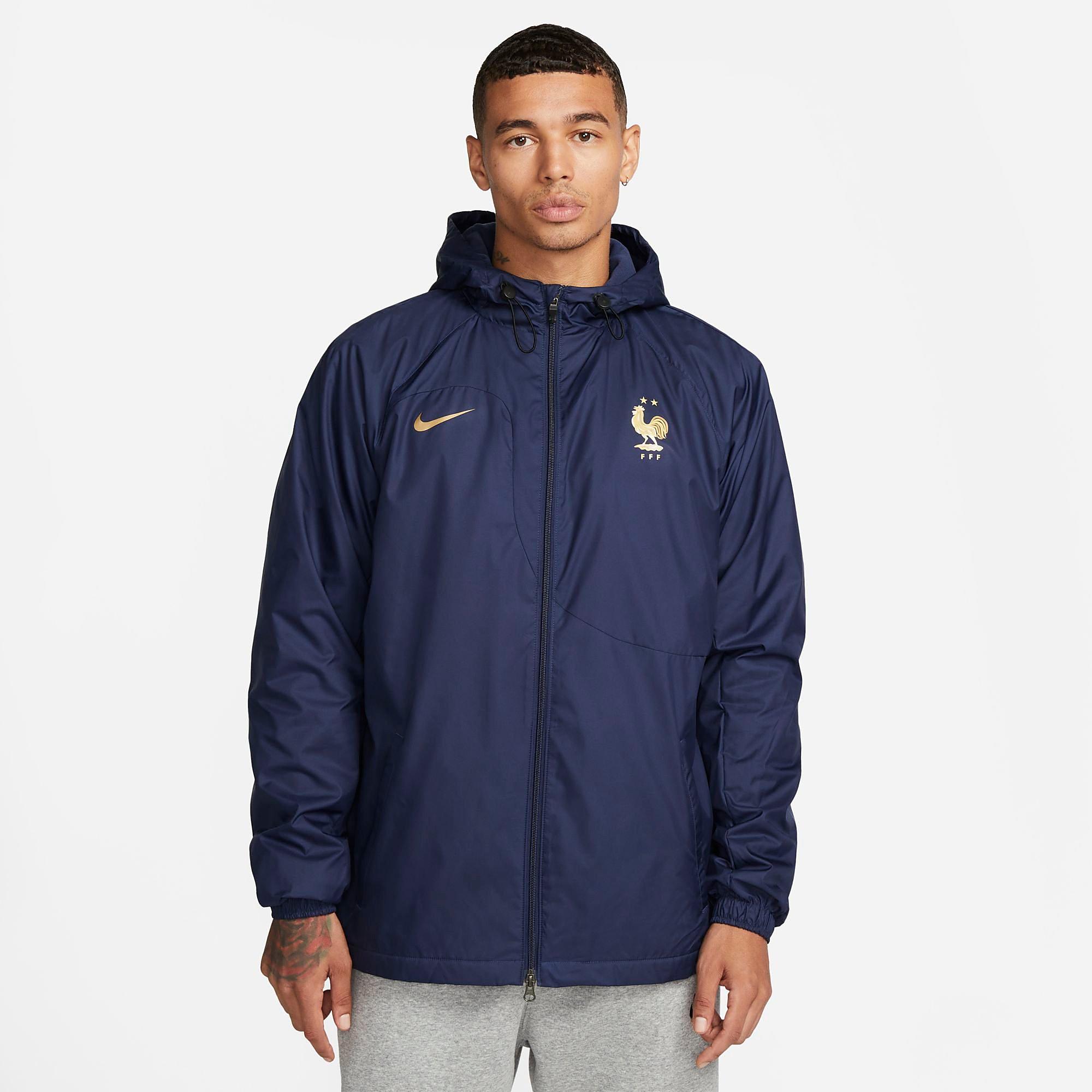 Mens Nike France Strike Dri-FIT Hooded Soccer Jacket