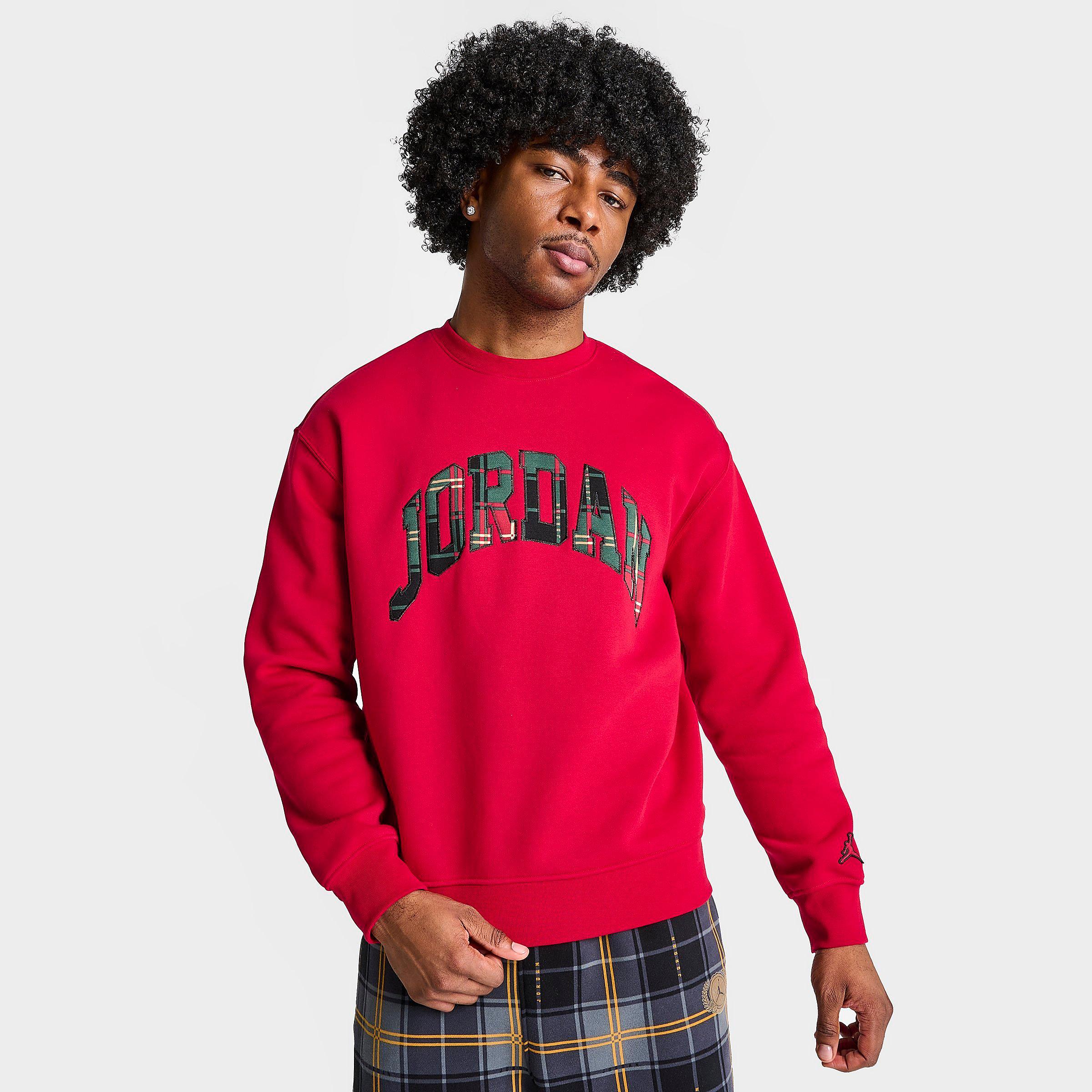 Mens Jordan Essential Holiday Fleece Crewneck Sweatshirt