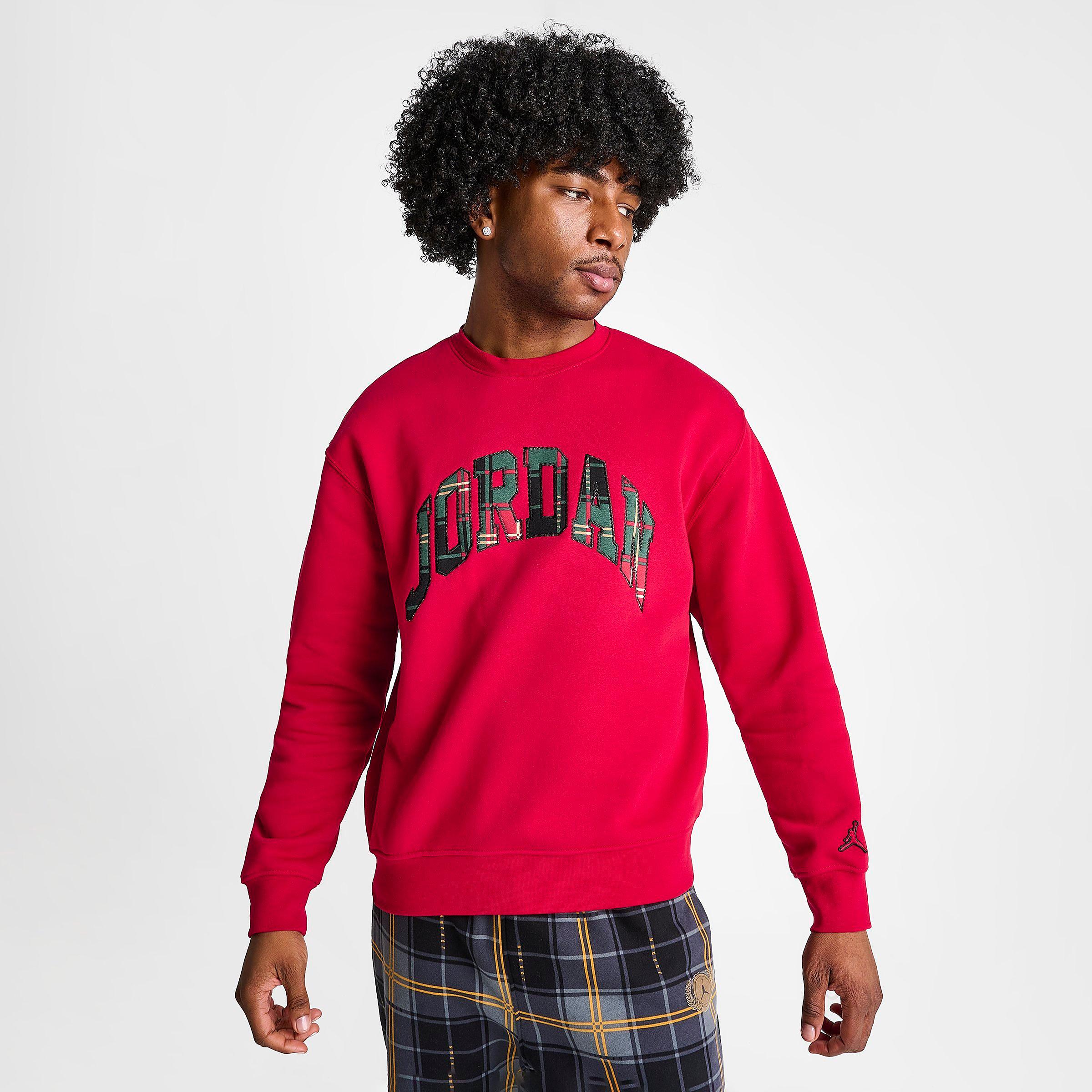 나이키 Mens Jordan Essential Holiday Fleece Crewneck Sweatshirt