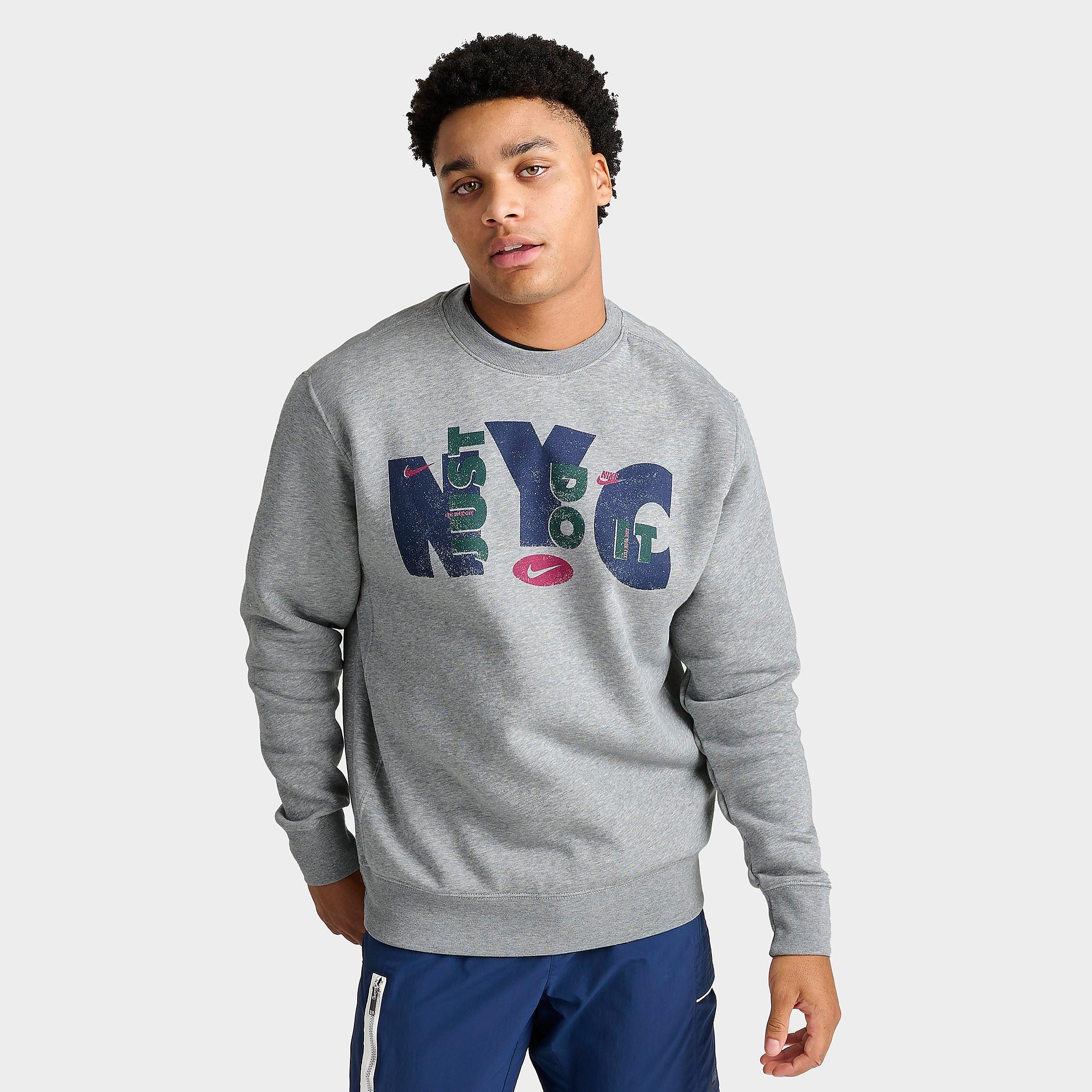 나이키 Mens Nike Sportswear Club Fleece JDI NYC Crewneck Sweatshirt