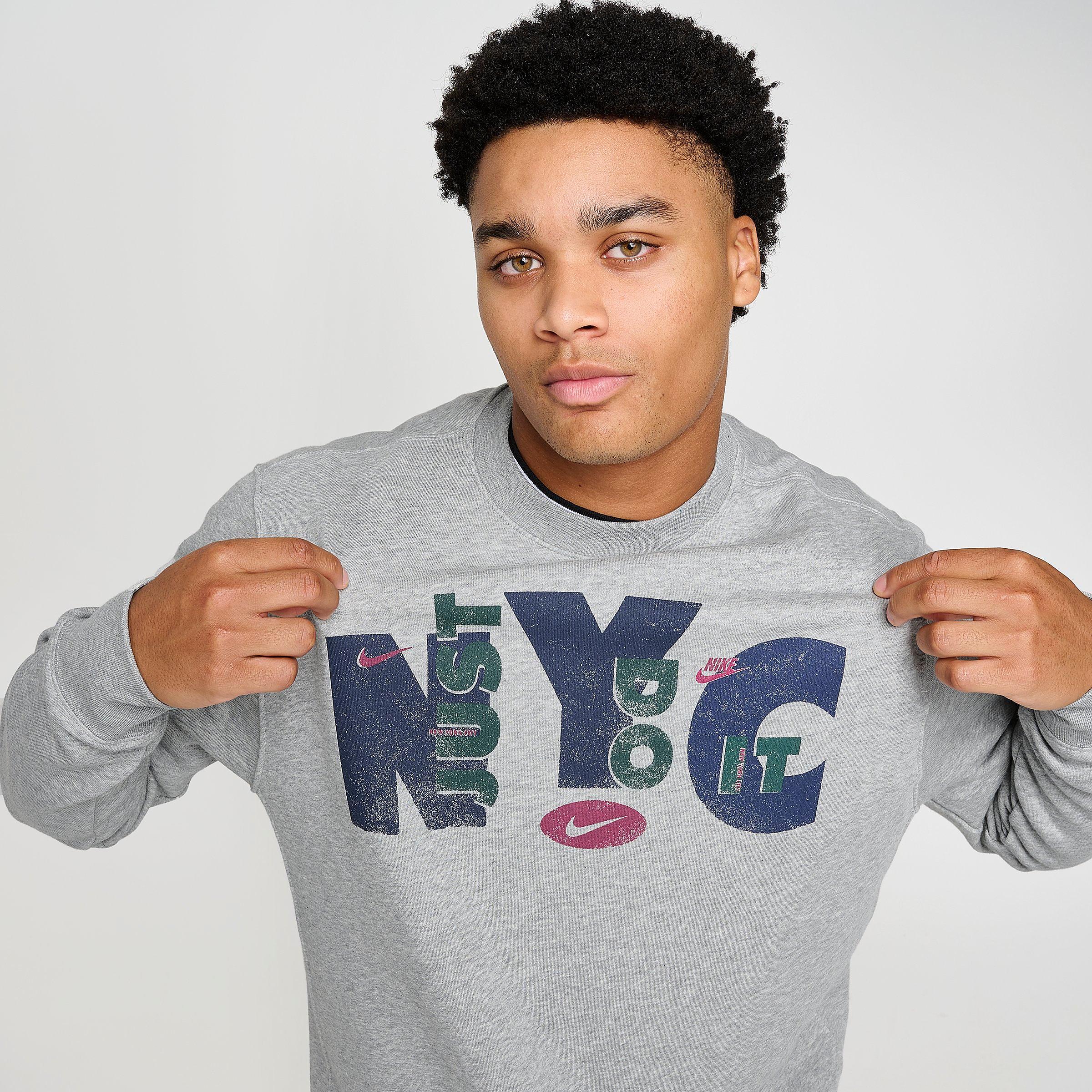 나이키 Mens Nike Sportswear Club Fleece JDI NYC Crewneck Sweatshirt