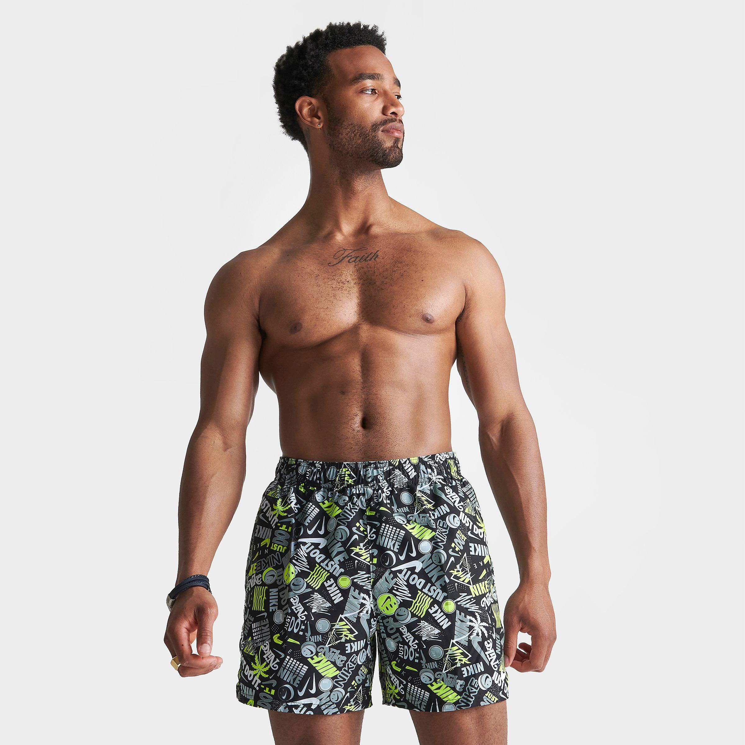 Mens Nike Happy Daze Print 5 Swim Shorts