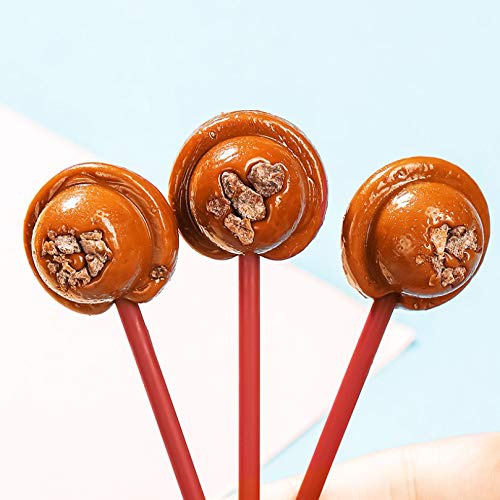  Noble Createaprototype Brown Sugar Plum Lollipop, Sweet Sour & Salty Dried Asian Plum Hard Candy, Specialty Sweets for Kids, Gifting, Parties, Office Casual Snacks (20 Counts) (Brown Sugar Plum Candy)