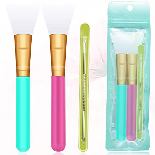 Nonbrand 3 PCS Silicone makeup brush set, Face Mask Brush,Soft Silicone Mask Beauty Tool Facial Mud Mask Applicator Brush for skincare Hairless Body Lotion Applicator Tools
