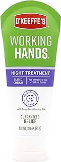 OKeeffes Night Treatment Hand Cream, 3 Ounce Tube, White