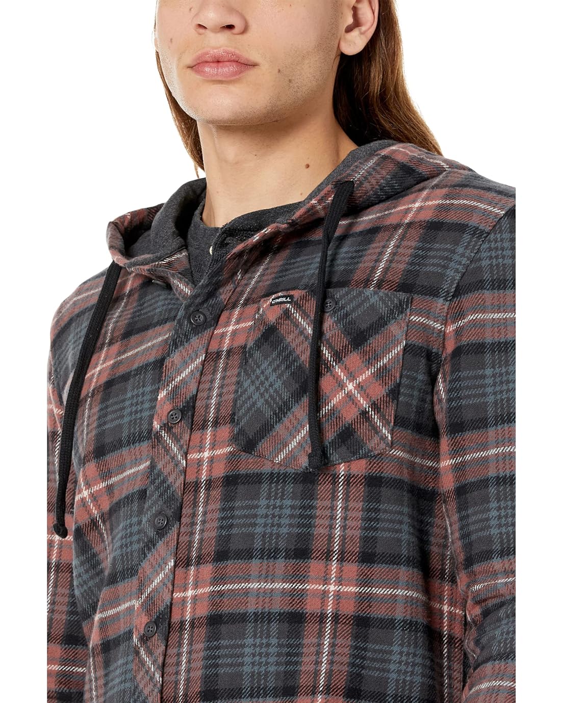 오닐 ONeill Clayton Hooded Flannel Shirt
