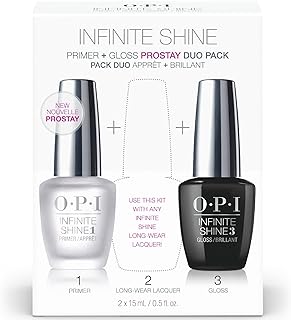OPI Infinite Shine ProStay Duo Pack, Nail Polish Base Coat Primer & Gloss Top Coat