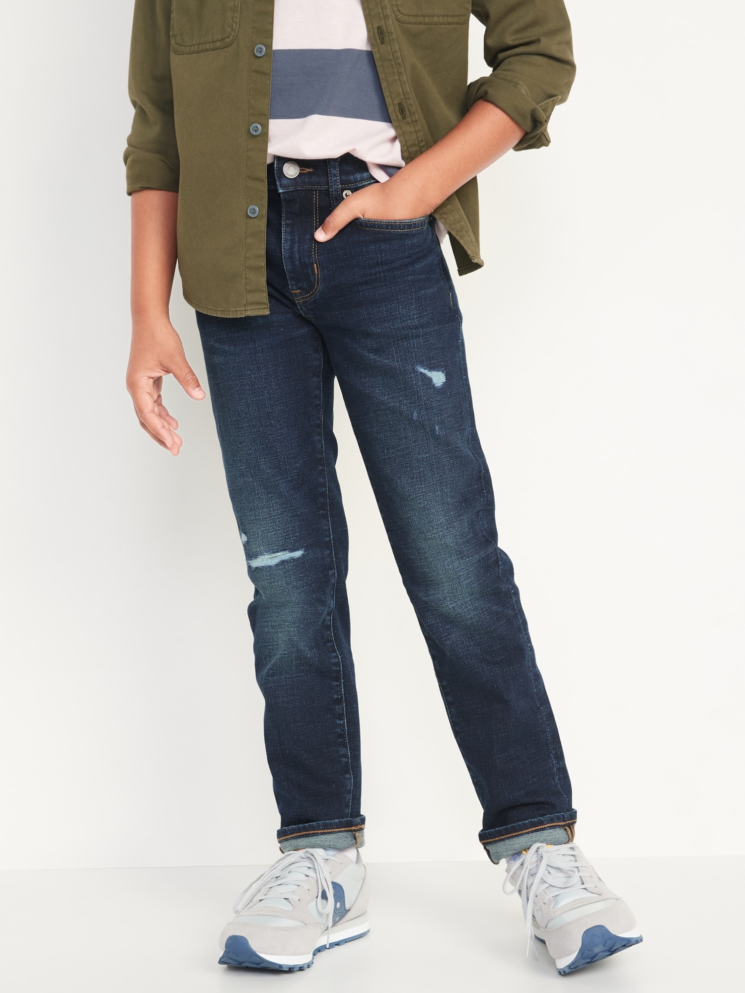 Slim Stretch Ripped Jeans for Boys