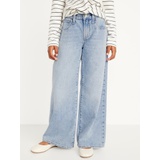 High-Waisted Super Baggy Wide-Leg Non-Stretch Jeans for Girls Hot Deal