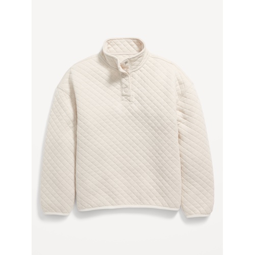 올드네이비 Long-Sleeve Quilted 1/4 Snap-Button Sweater for Boys
