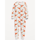 Unisex Snug-Fit 2-Way-Zip Printed Pajama One-Piece for Toddler & Baby Hot Deal