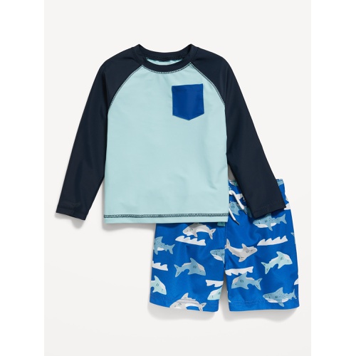 올드네이비 Rashguard Pocket Swim Top & Trunks for Toddler Boys