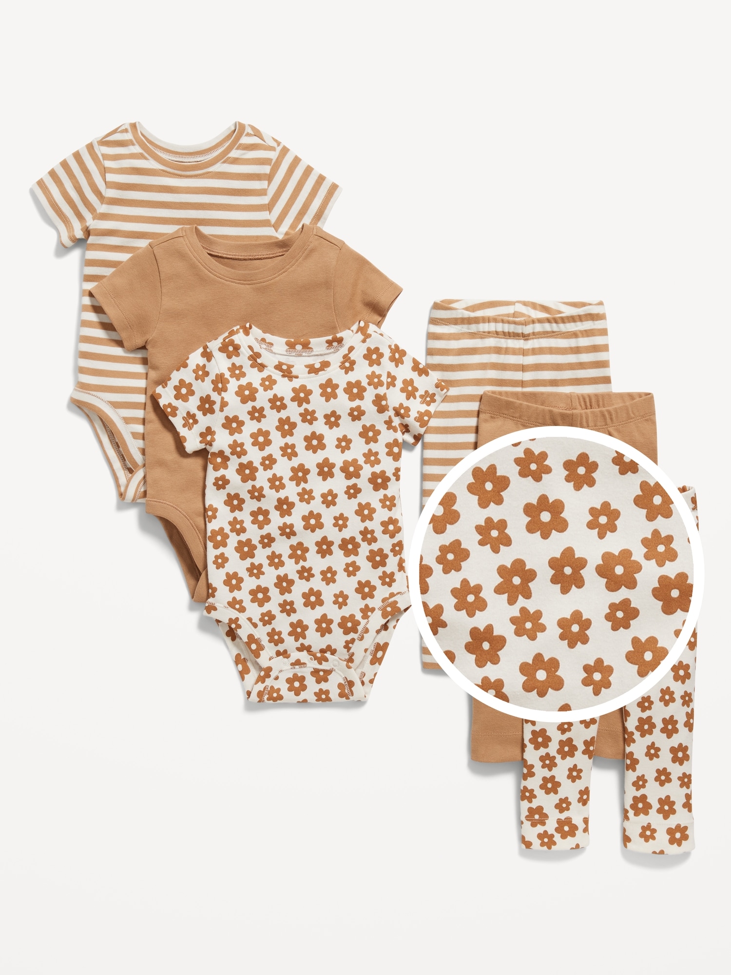 Unisex Bodysuit & Leggings 6-Pack for Baby Hot Deal