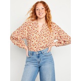 Long-Sleeve Floral Top Hot Deal