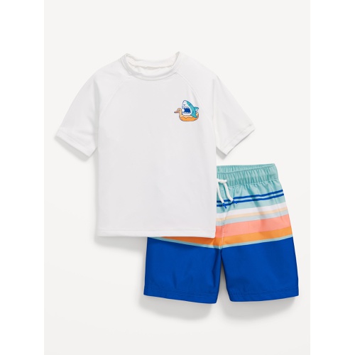 올드네이비 Graphic Rashguard Swim Top & Trunks for Toddler Boys