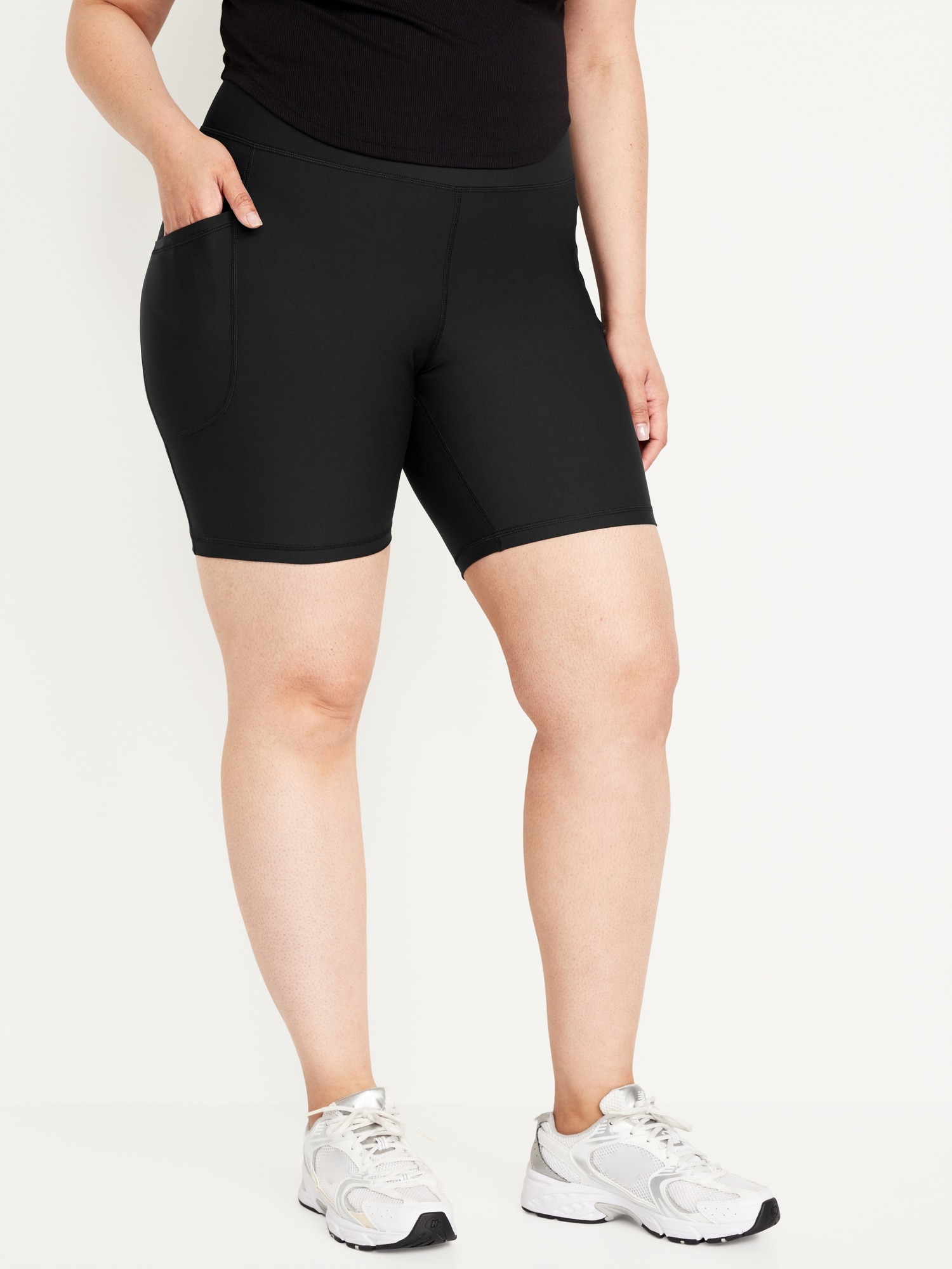 올드네이비 High-Waisted PowerSoft Biker Shorts -- 8-inch inseam