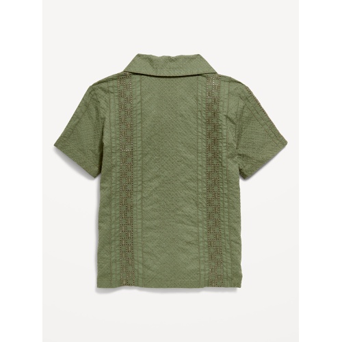 올드네이비 Short-Sleeve Textured Camp Shirt for Toddler Boys