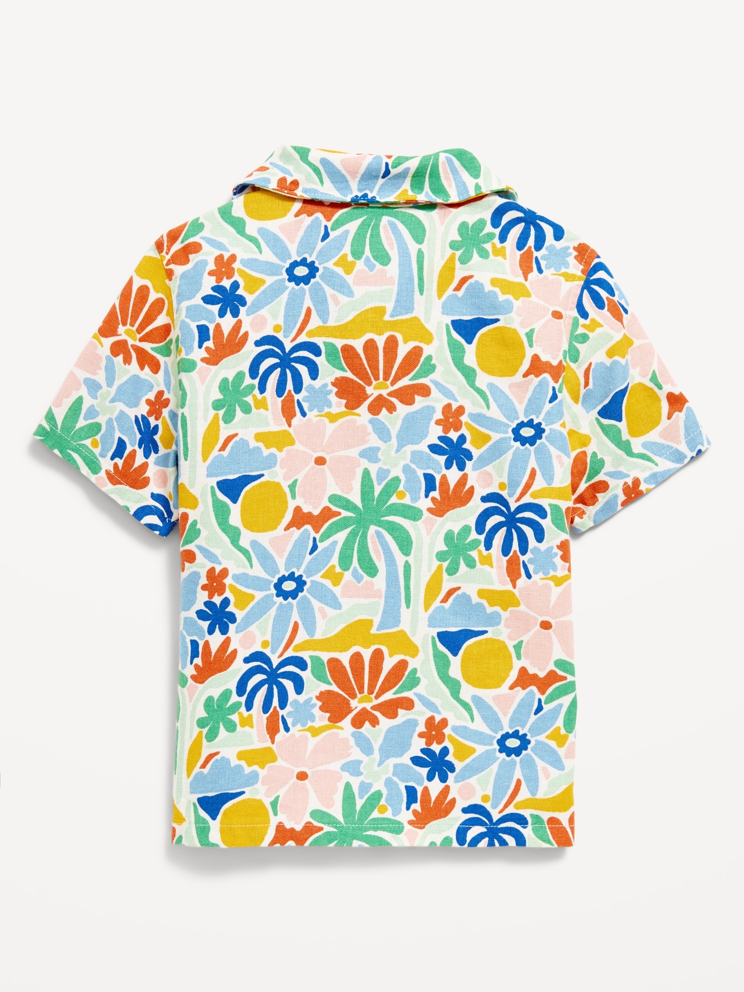 올드네이비 Short-Sleeve Linen-Blend Camp Shirt for Toddler Boys Hot Deal