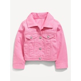 Cropped Trucker Twill Jacket for Toddler Girls