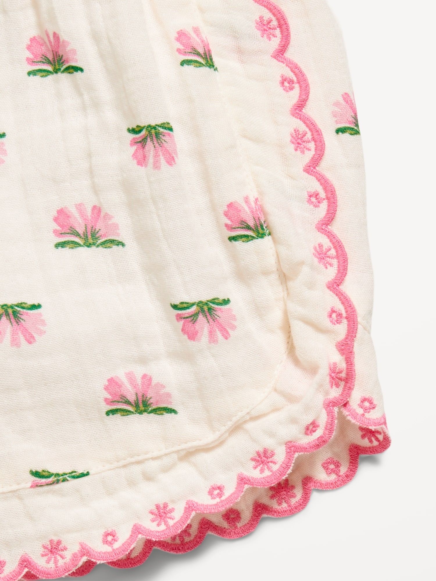 올드네이비 Double-Weave Embroidered-Trim Shorts for Girls