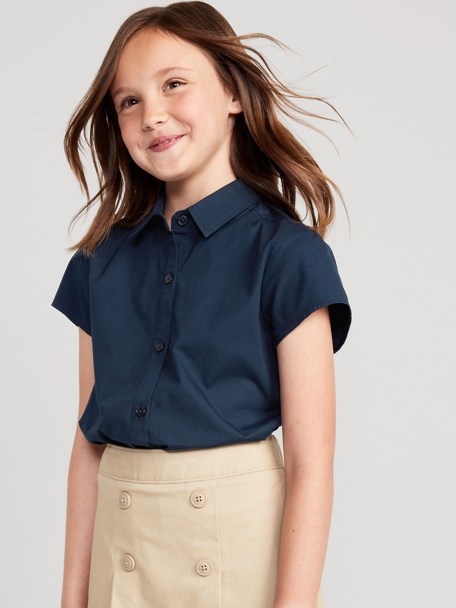 올드네이비 School Uniform Short-Sleeve Shirt for Girls
