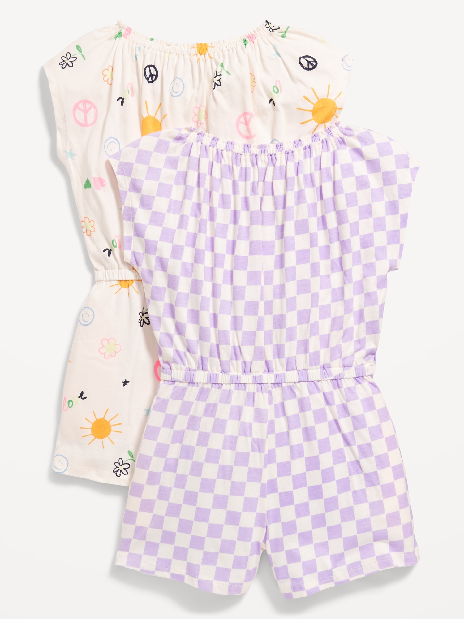 올드네이비 Printed Jersey-Knit Romper 2-Pack for Girls
