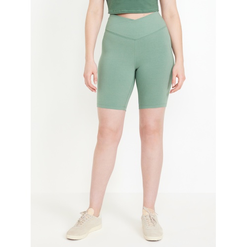 올드네이비 Extra High-Waisted PowerChill Biker Shorts -- 8-inch inseam Hot Deal