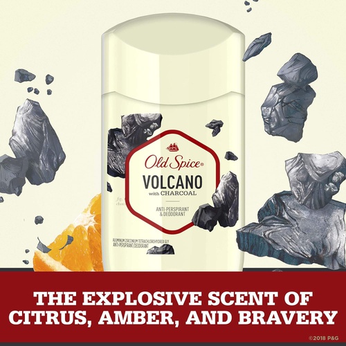  Old Spice Antiperspirant & Deodorant for Men, Volcano 3-Pack, 2.6 Oz, Amber, 7.8 Ounce