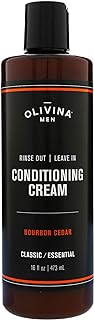 Olivina Men Olivina Men Rinse Out/leave In Conditioning Cream, Bourbon Cedar, 16 Fl Ounce