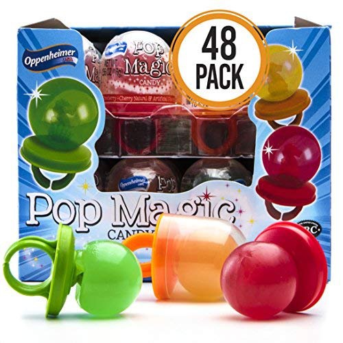  Oppenheimer USA Pacifier Pop Candy Rings - 48-Pack Hard Candy Lollipop Ring Suckers in Assorted Colors and Flavors (Kosher, NET WT. 27.09 OZ, 768g)
