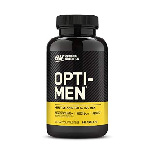  Optimum Nutrition Opti-Men, Vitamin C, Zinc and Vitamin D, E, B12 for Immune Support Mens Daily Multivitamin Supplement, 240 Count (Packaging May Vary)