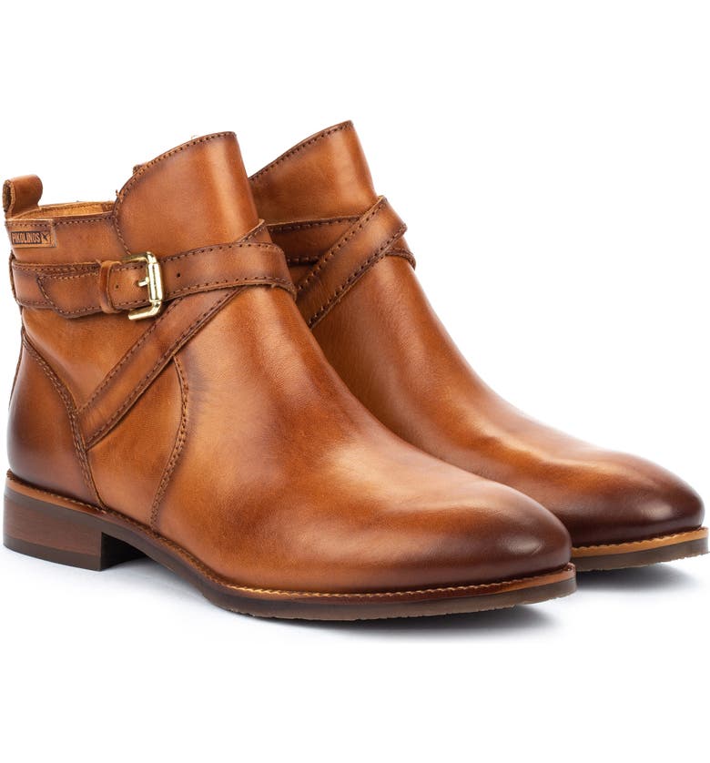 PIKOLINOS Royal Buckle Bootie_BRANDY LEATHER