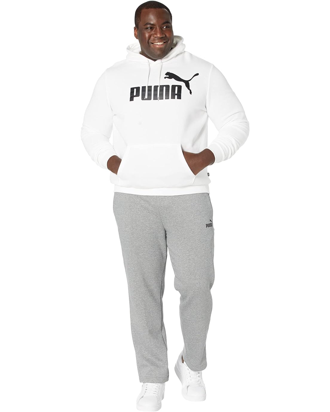퓨마 PUMA Big & Tall Essentials Big Logo Fleece Hoodie