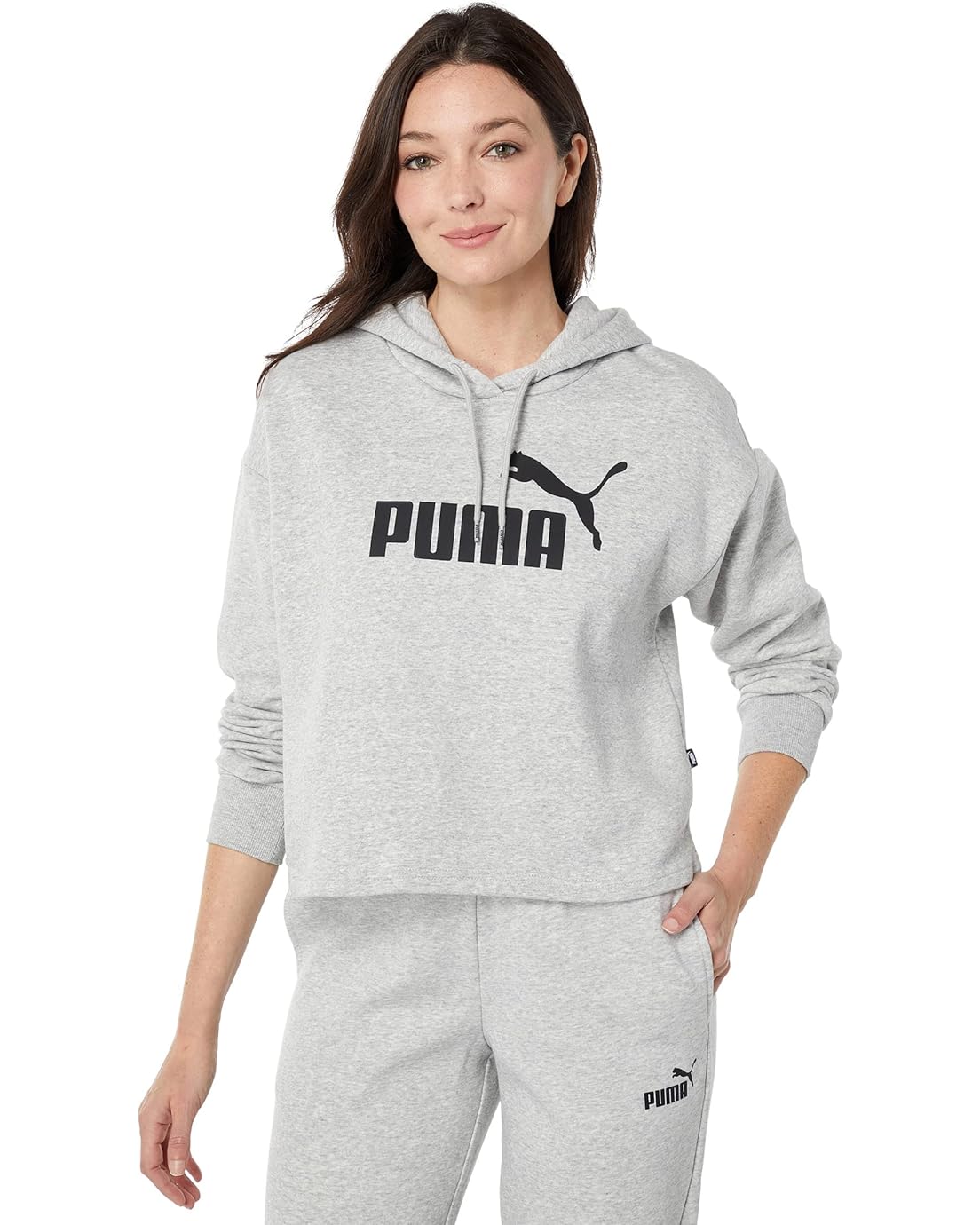 PUMA Essentials Cropped Logo Fleece Hoodie