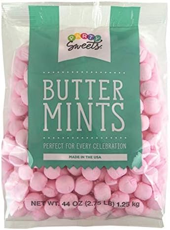Party Sweets Pink Buttermints, 2.75 Pound, Appx. 350 pieces from Hospitality Mints
