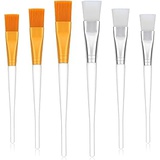 Patelai 6 Pieces Facial Mask Brushes Soft Face Mask Brush Applicator Makeup Brushes Facial Application Brush Cosmetic Tools with Clear Plastic Handle for Skin Care Mask Applicator Tools