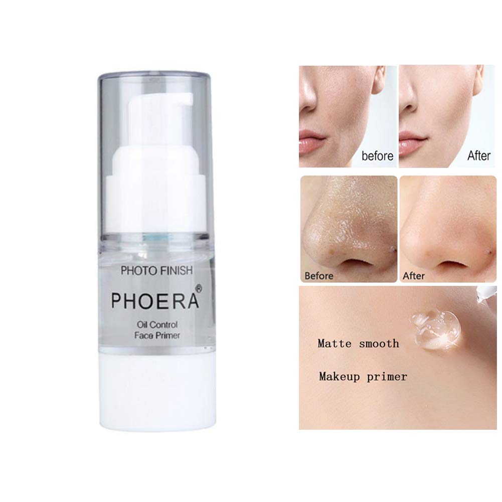  Phoera Face Primer, Isolated Moisturizing Makeup Base Cosmetics Primer, Mini Perfect All Matte Pore Invisible Make Up Facial Prime, Freshing and Natural, Moisturizing Smooth (18ml)