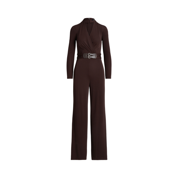 Belted Stretch Jersey Jumpsuit