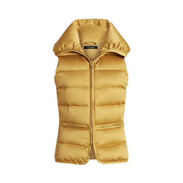 Satin Quilted Down Vest