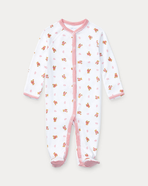 Polo Bear Cotton Footed Coverall