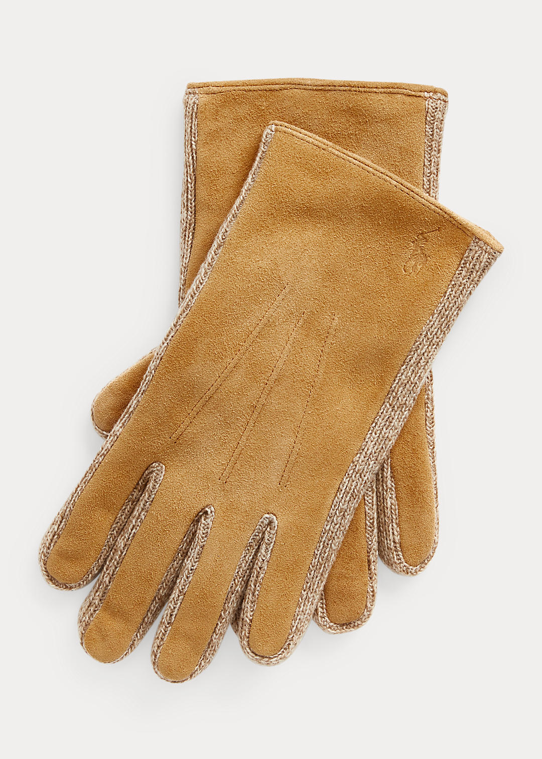 Suede & Wool-Blend Touch Screen Gloves