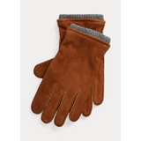 Lambswool-Cuff Leather Gloves