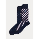 Polka-Dot & Striped Trouser Sock 2-Pack