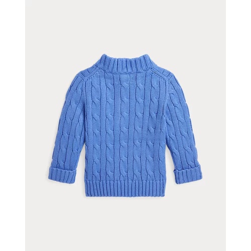 폴로 랄프로렌 Cable-Knit Cotton Quarter-Zip Sweater
