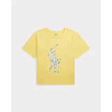 Floral Big Pony Cotton Jersey Boxy Tee