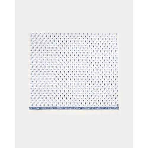 폴로 랄프로렌 Fringe-Trim Printed Cotton Scarf